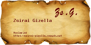 Zsirai Gizella névjegykártya