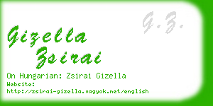 gizella zsirai business card